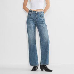 Denim Forum The Farrah Hi-Rise Wide Jean